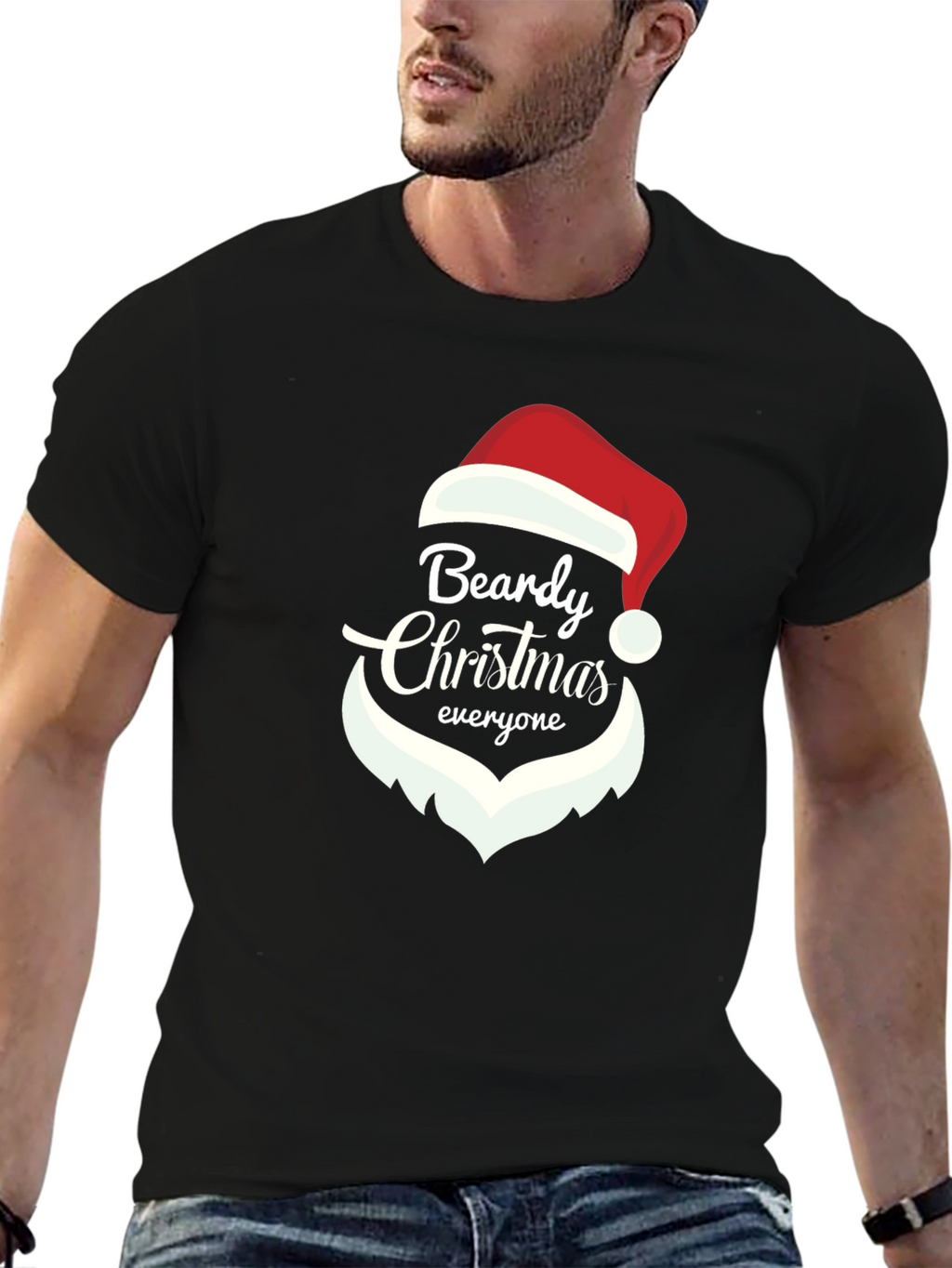 Beardy Christmas T-Shirt Holiday Tee
