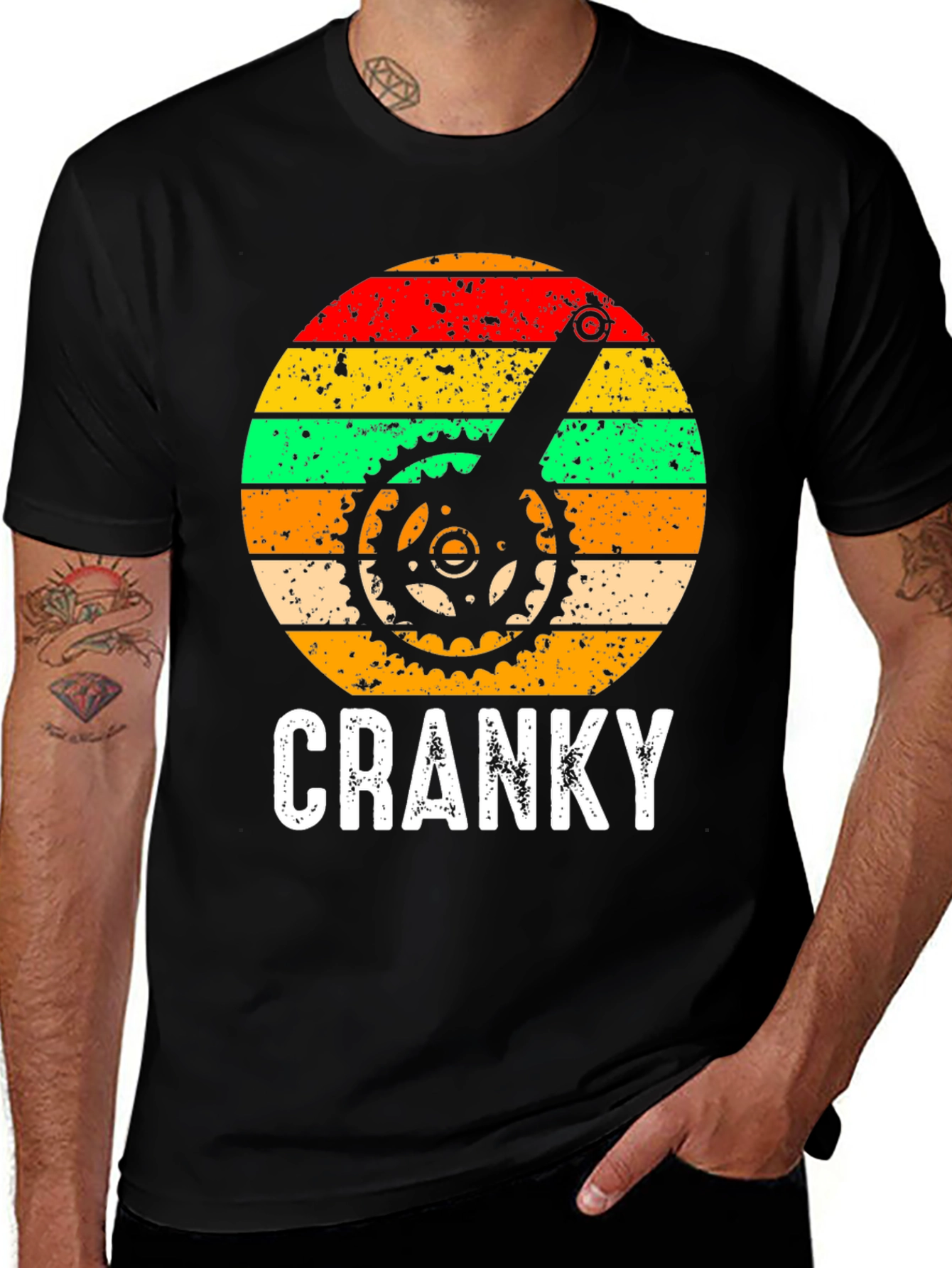 Cranky Cyclist Graphic Tee - Black