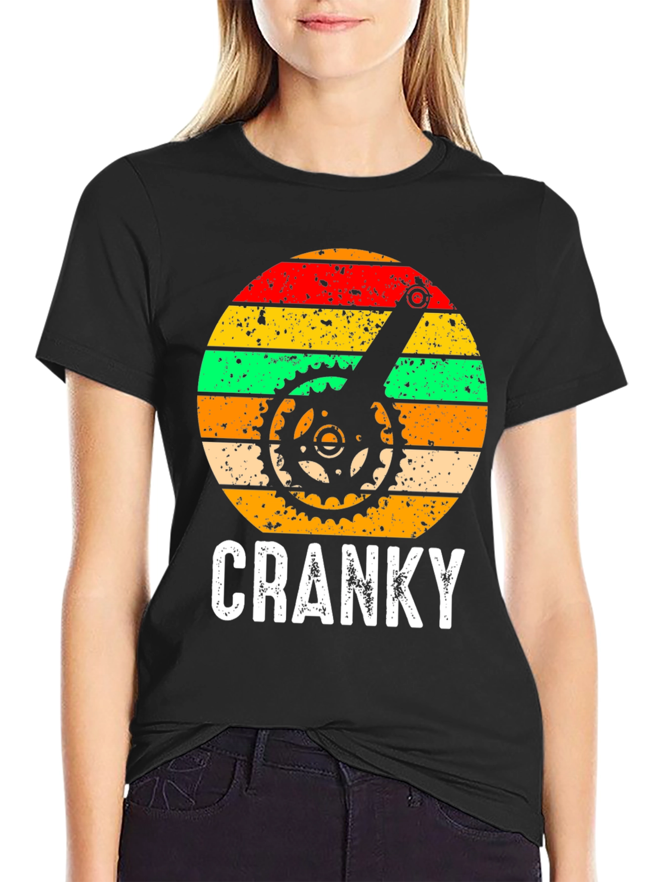 Cranky Cyclist Graphic Tee - Black