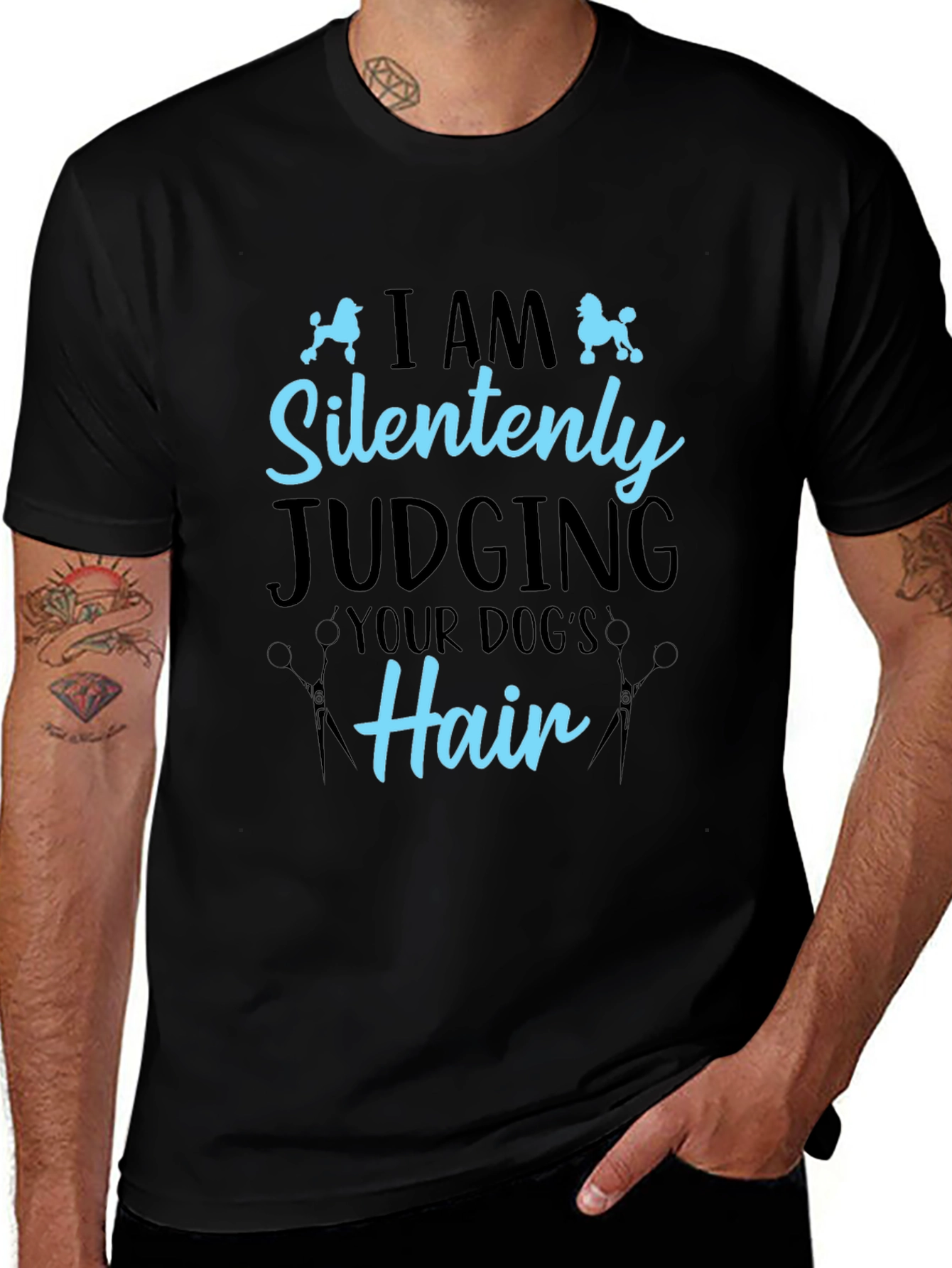 Dog Groomer T-Shirt - Silently Judging Your Dogs Hair