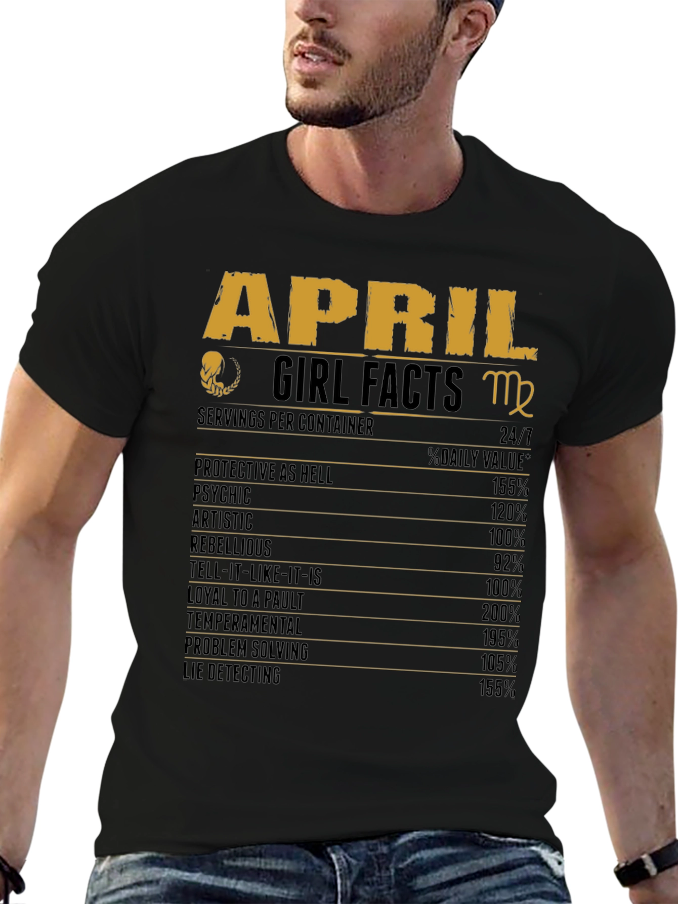 April Girl Facts T-Shirt Zodiac Virgo Birthday Gift