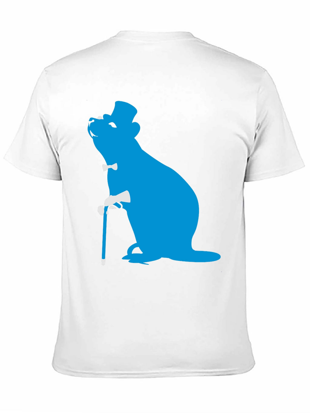 Dapper Otter T-Shirt - Blue Silhouette Design