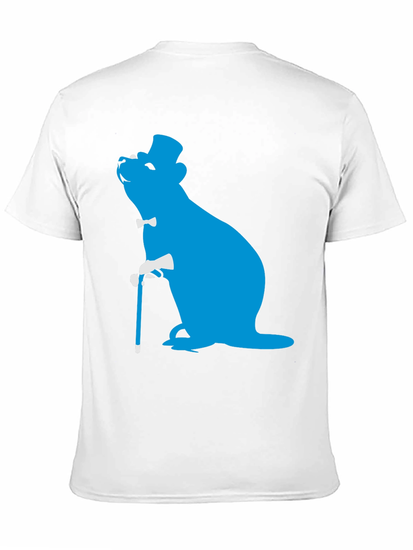Dapper Otter T-Shirt - Blue Silhouette Design