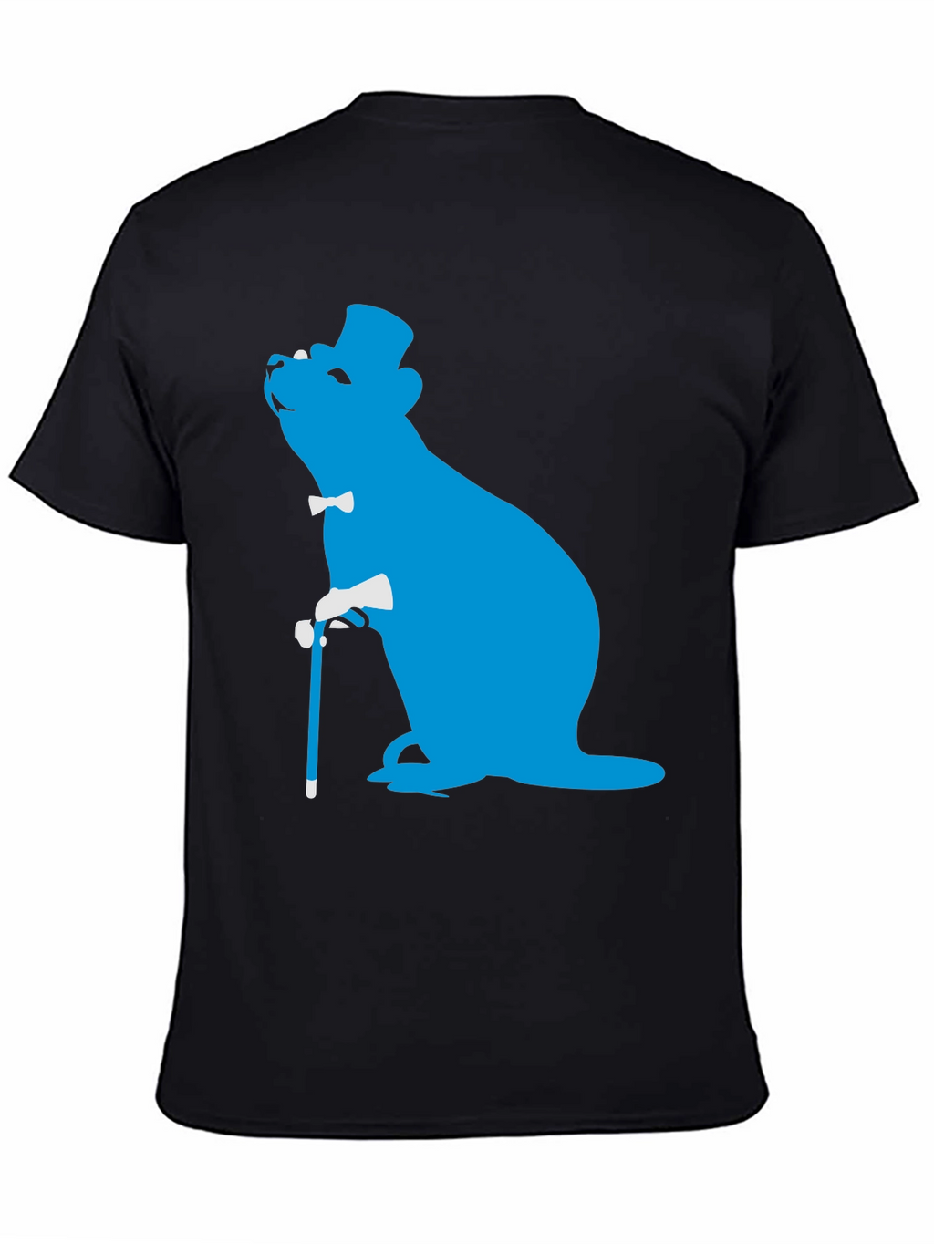 Dapper Otter T-Shirt - Blue Silhouette Design