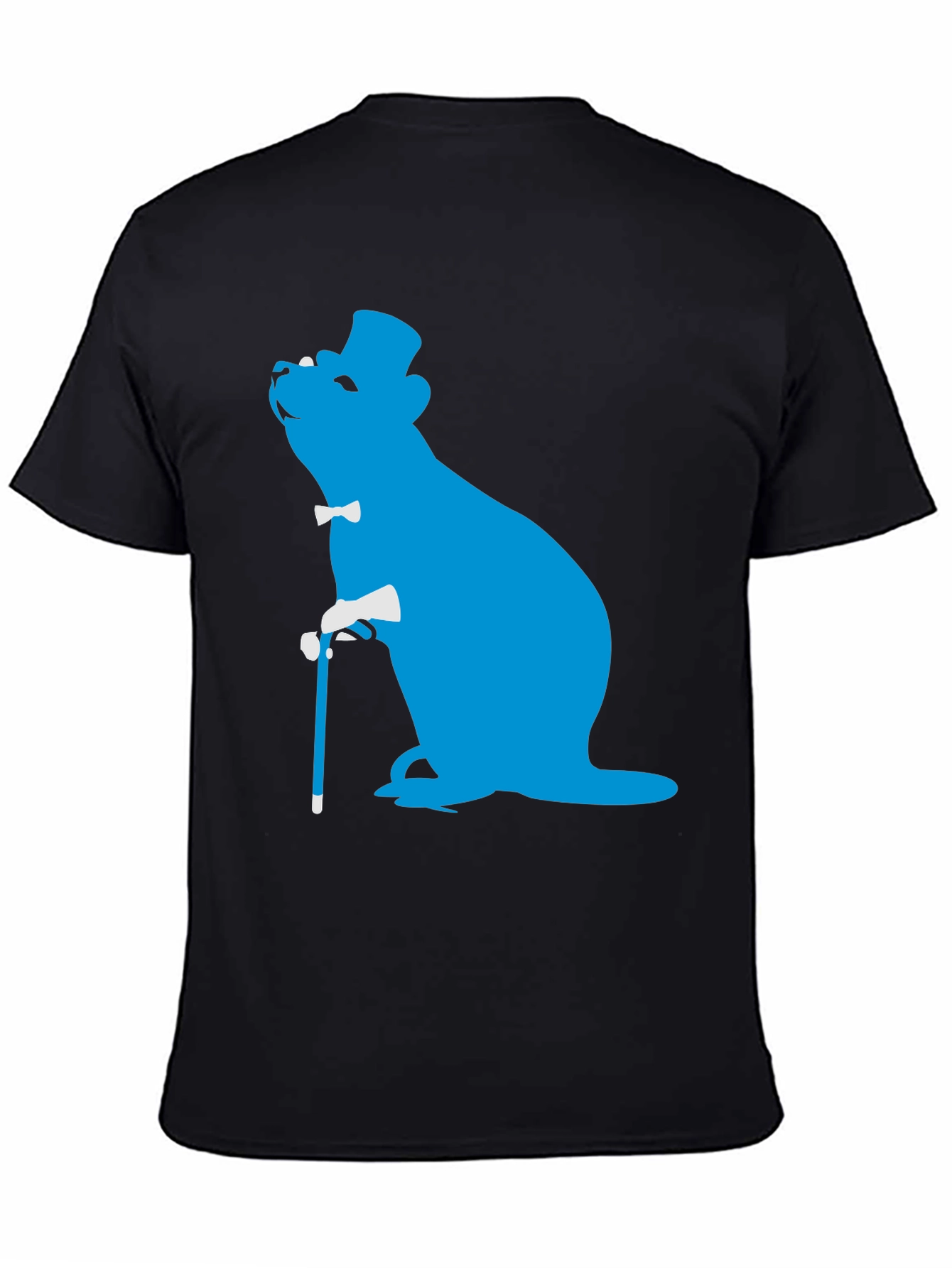 Dapper Otter T-Shirt - Blue Silhouette Design