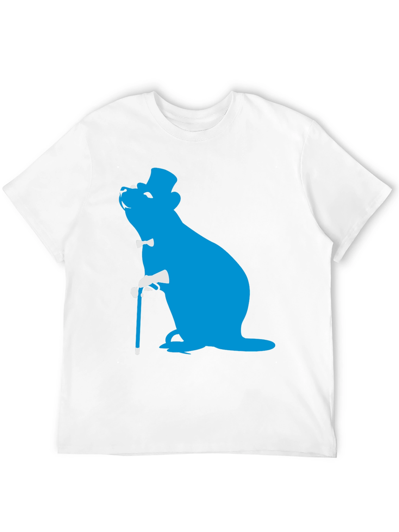 Dapper Otter T-Shirt - Blue Silhouette Design