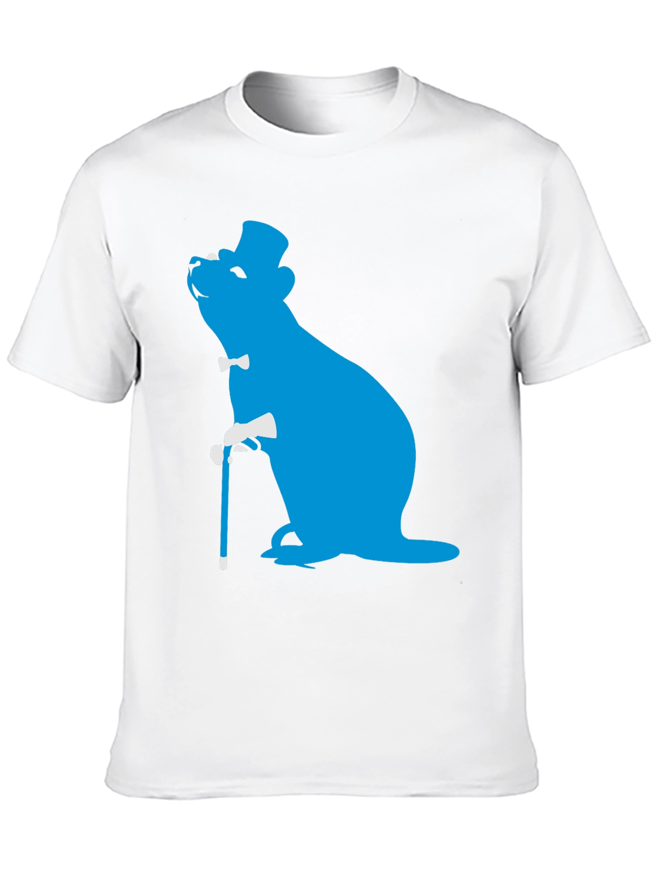 Dapper Otter T-Shirt - Blue Silhouette Design