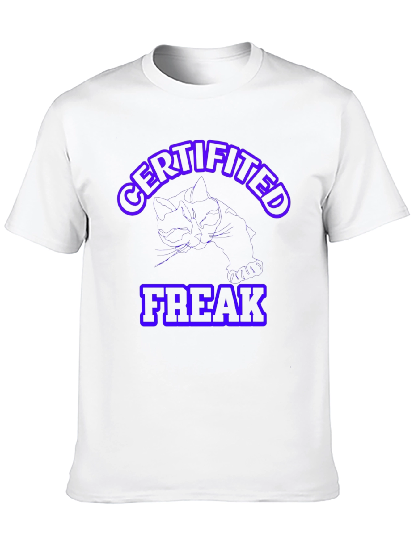 Certified Freak T-Shirt - Quirky Cat Design