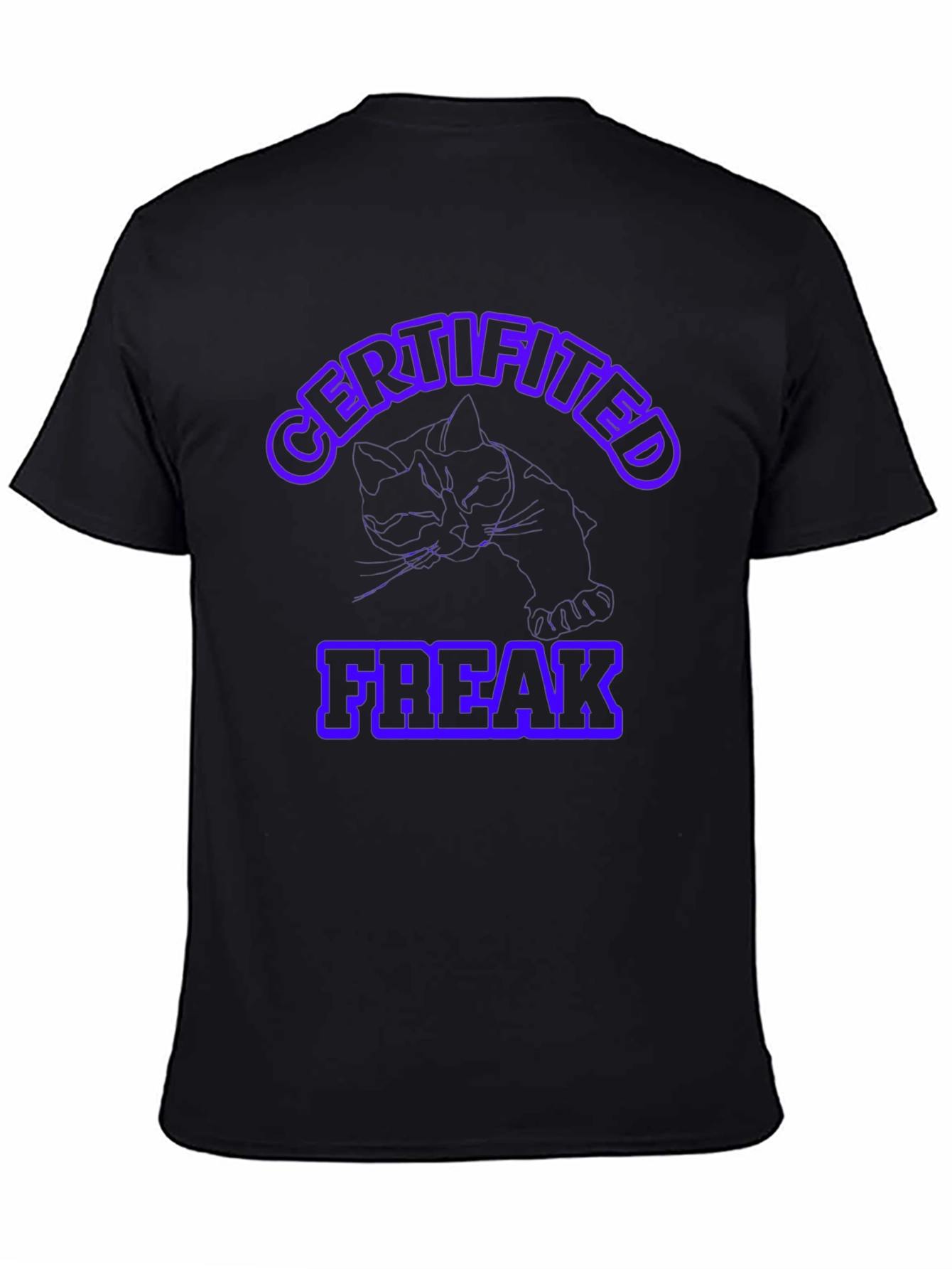 Certified Freak T-Shirt - Quirky Cat Design
