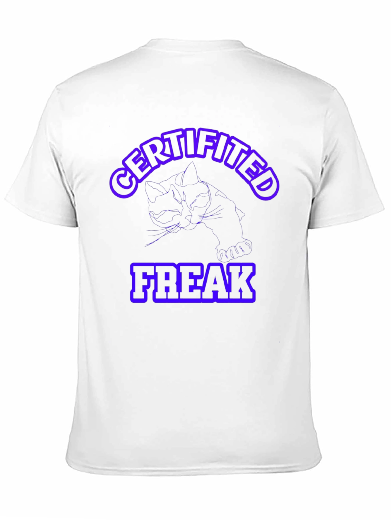 Certified Freak T-Shirt - Quirky Cat Design