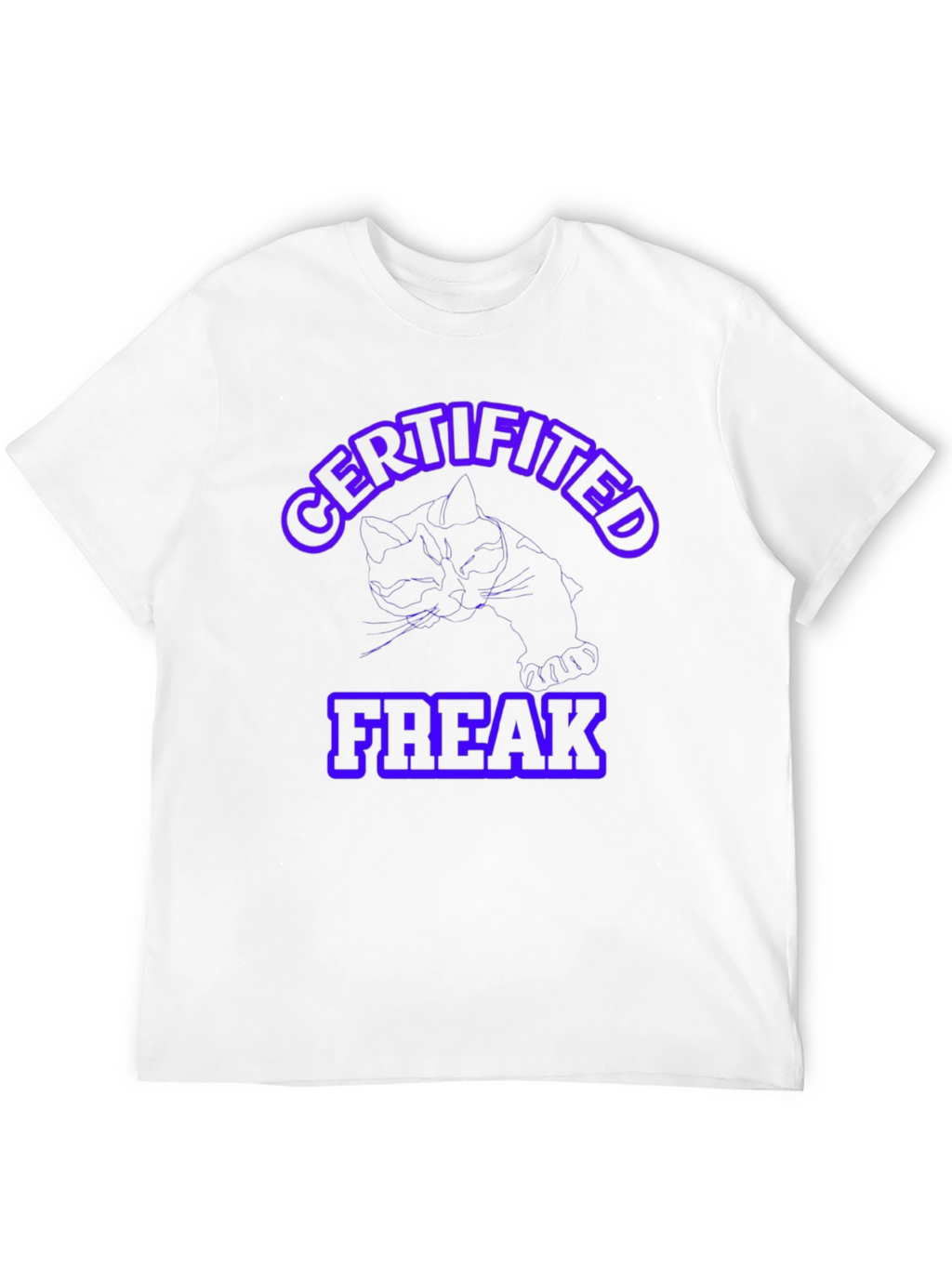 Certified Freak T-Shirt - Quirky Cat Design