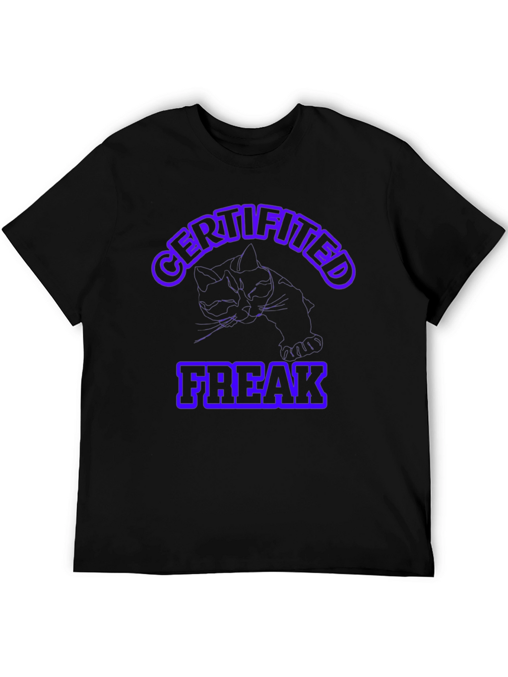 Certified Freak T-Shirt - Quirky Cat Design
