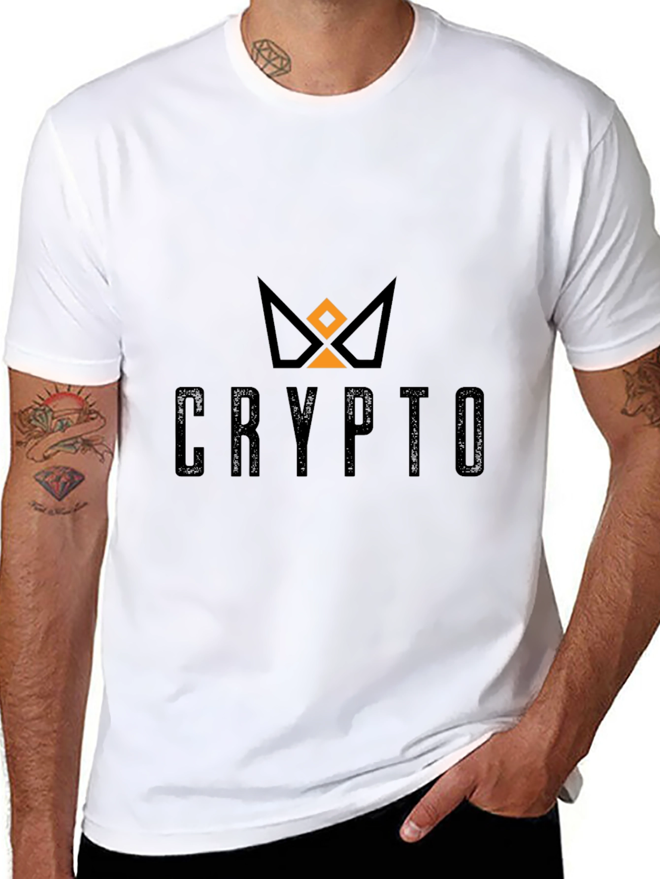 Crypto Crown Graphic T-Shirt - Black