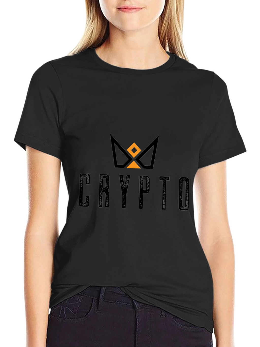 Crypto Crown Graphic T-Shirt - Black