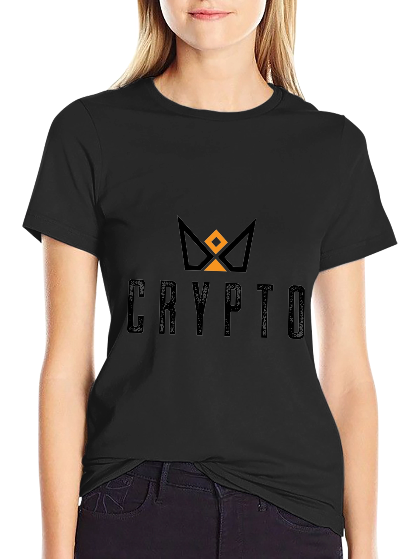 Crypto Crown Graphic T-Shirt - Black