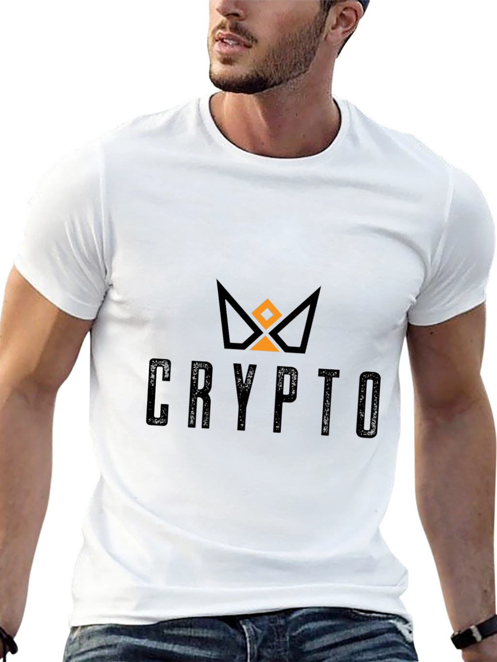 Crypto Crown Graphic T-Shirt - Black