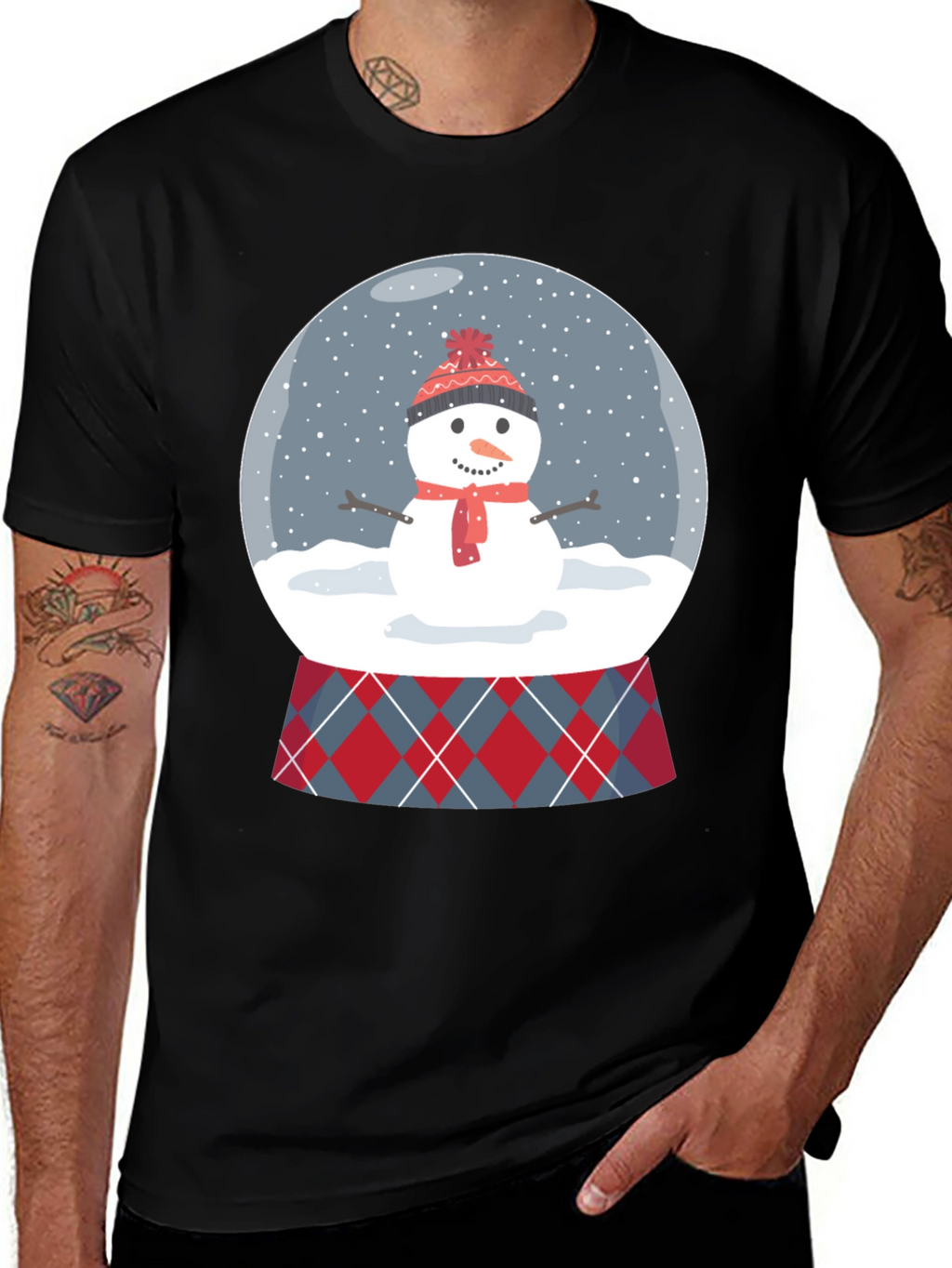 Snowman Snow Globe Graphic Tee