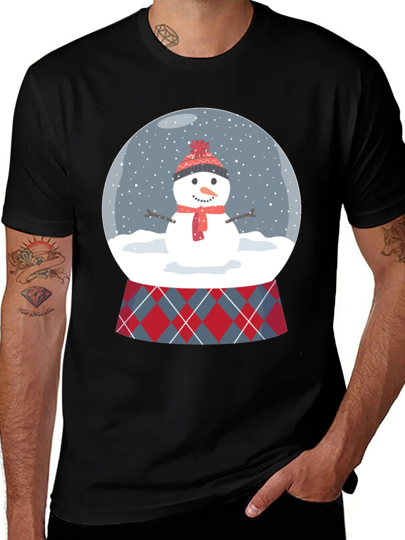 Snowman Snow Globe Graphic Tee