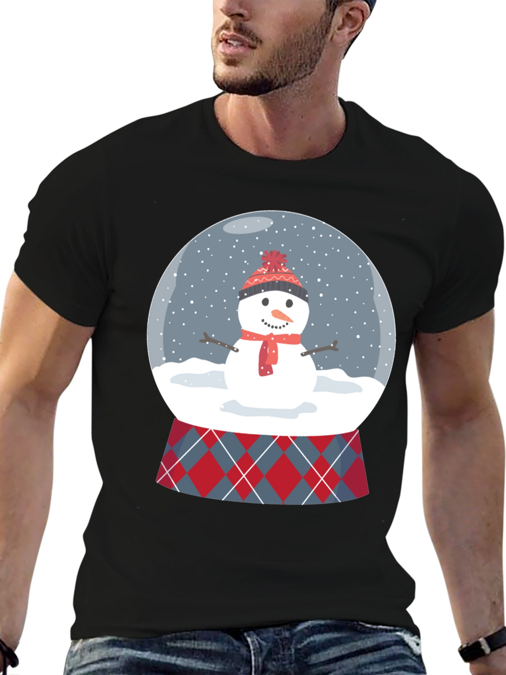 Snowman Snow Globe Graphic Tee