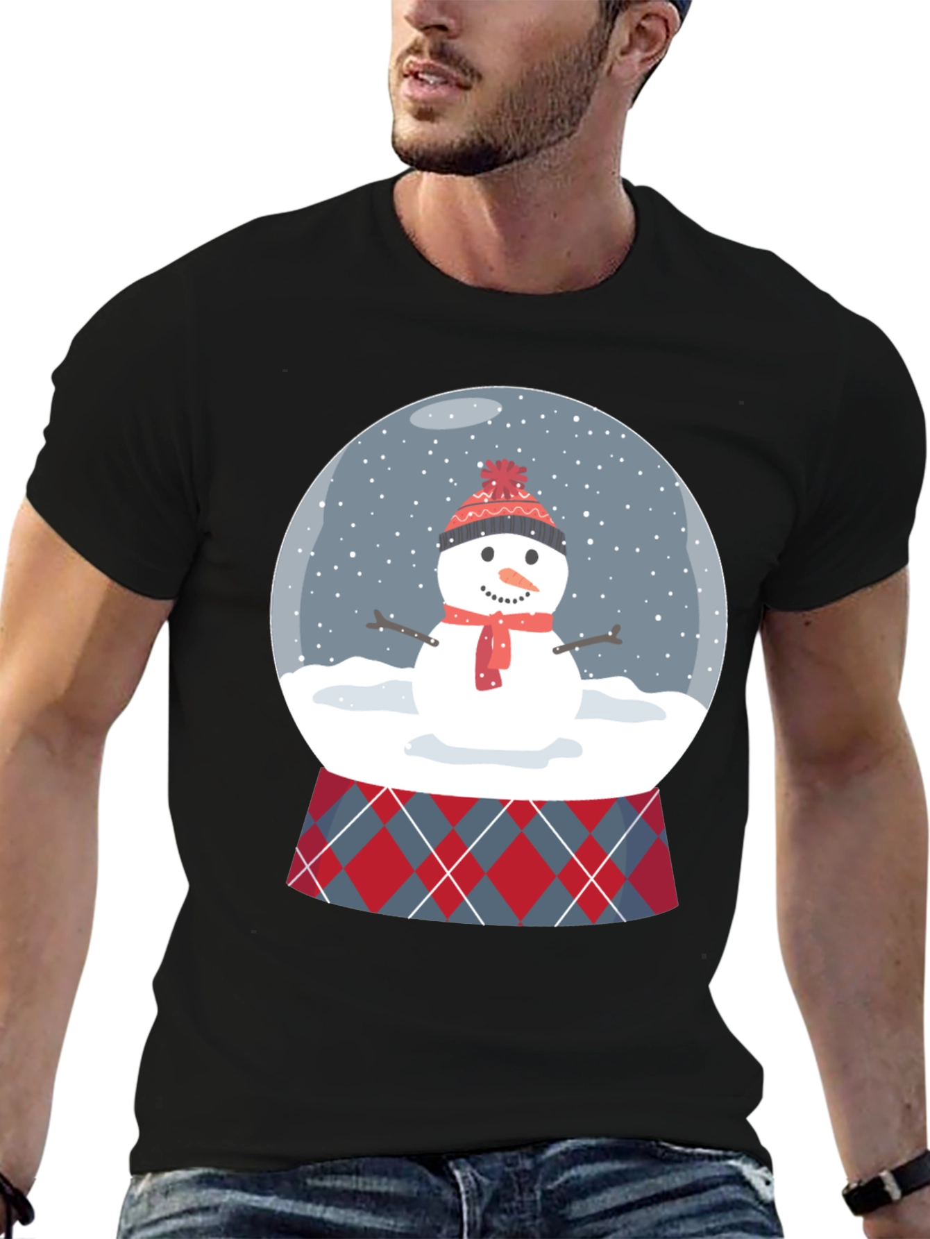 Snowman Snow Globe Graphic Tee