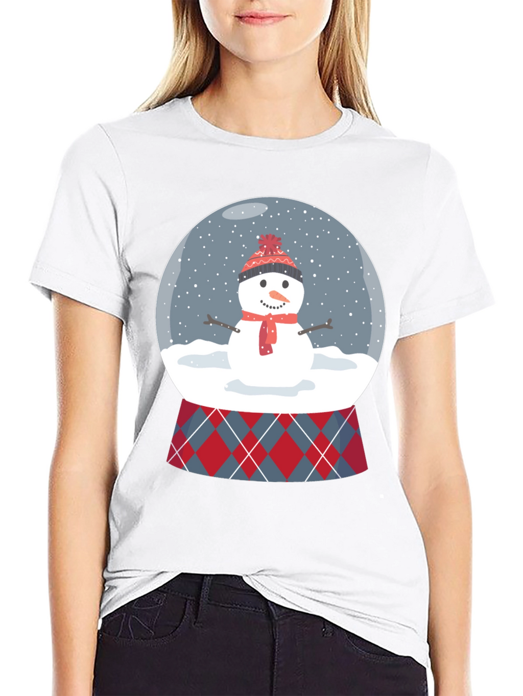Snowman Snow Globe Graphic Tee