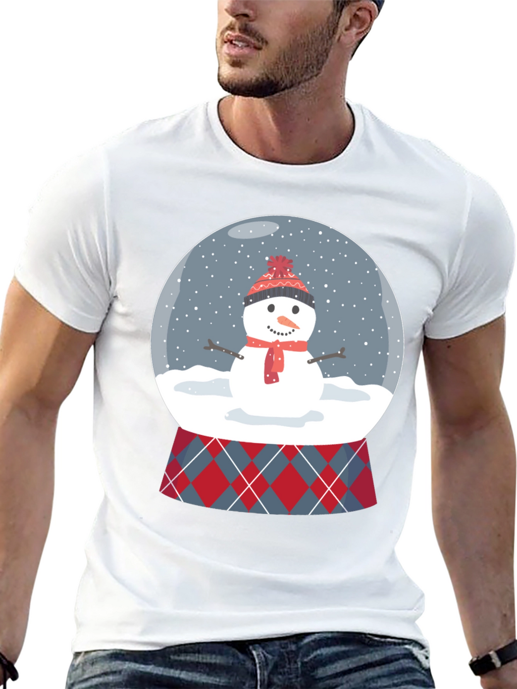 Snowman Snow Globe Graphic Tee