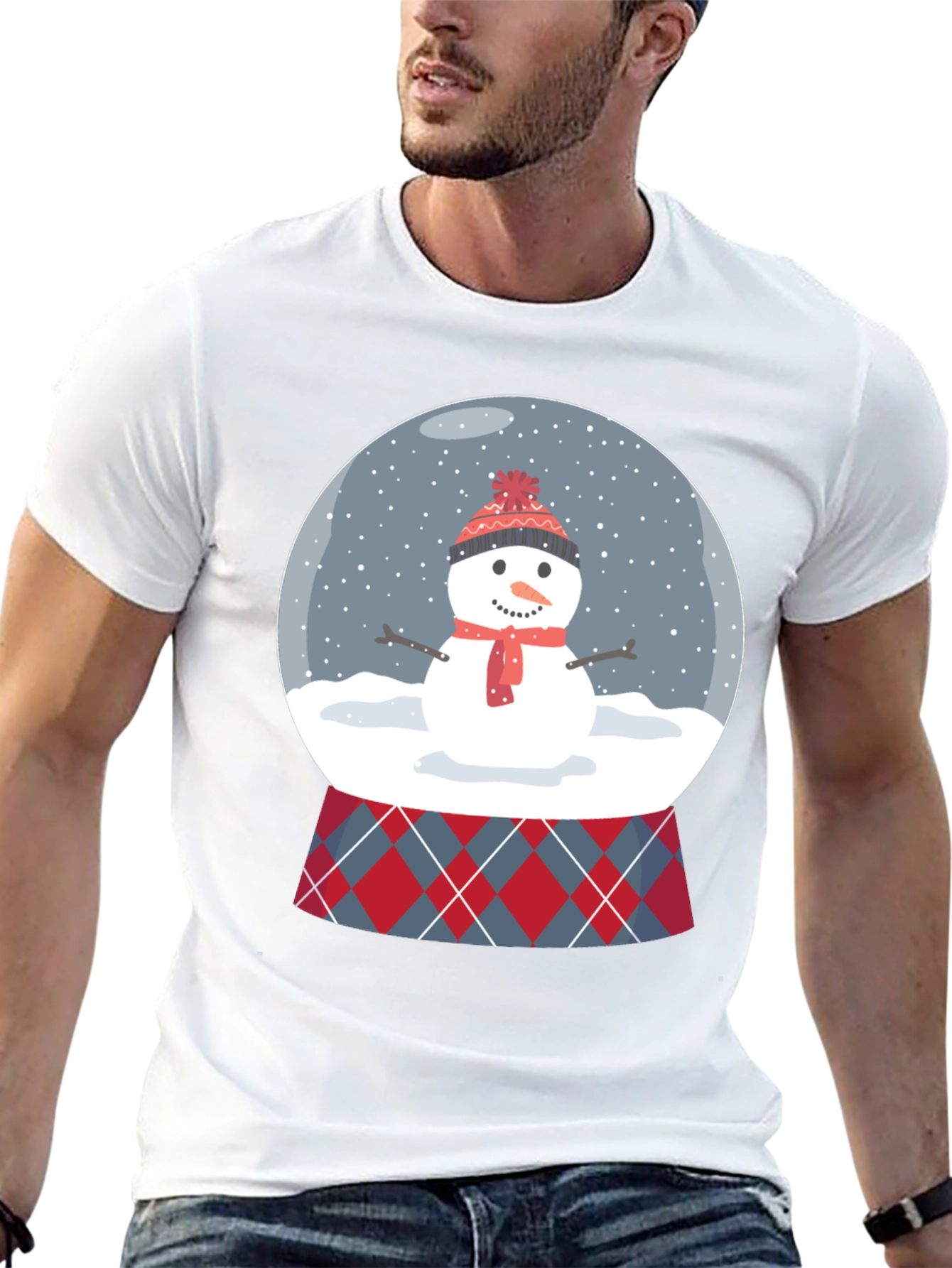 Snowman Snow Globe Graphic Tee