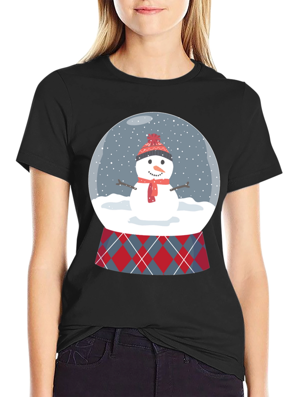 Snowman Snow Globe Graphic Tee