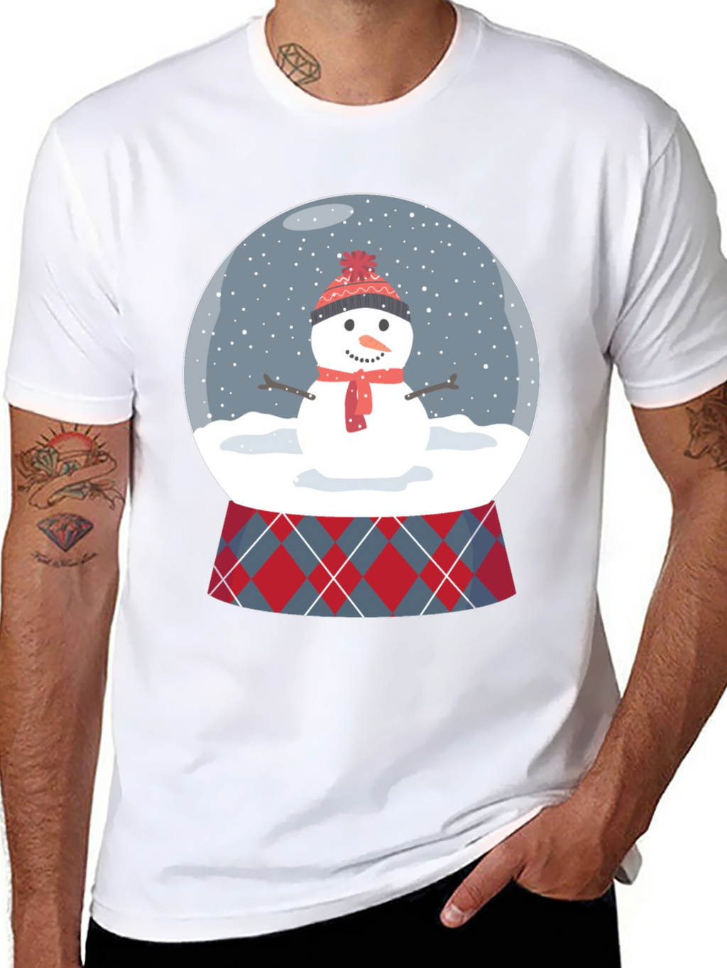 Snowman Snow Globe Graphic Tee