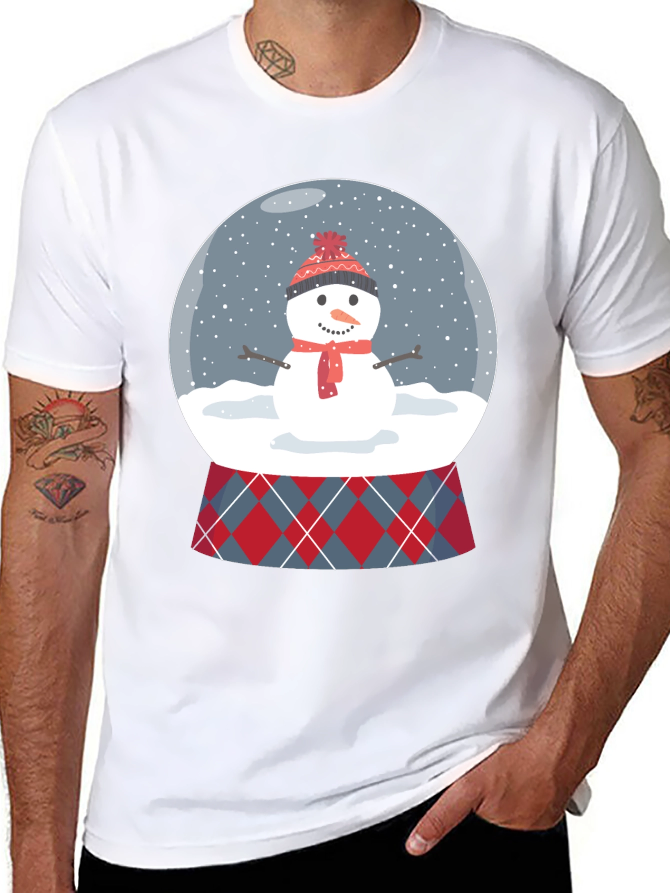 Snowman Snow Globe Graphic Tee