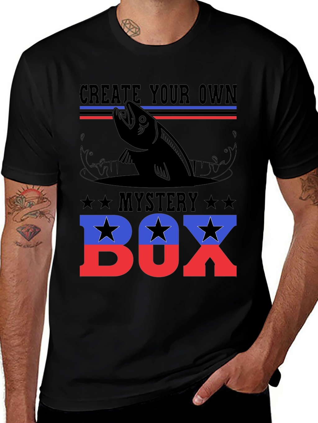 Create Your Own Mystery Box Fishing T-Shirt