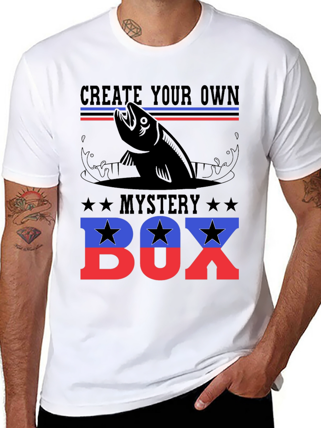 Create Your Own Mystery Box Fishing T-Shirt