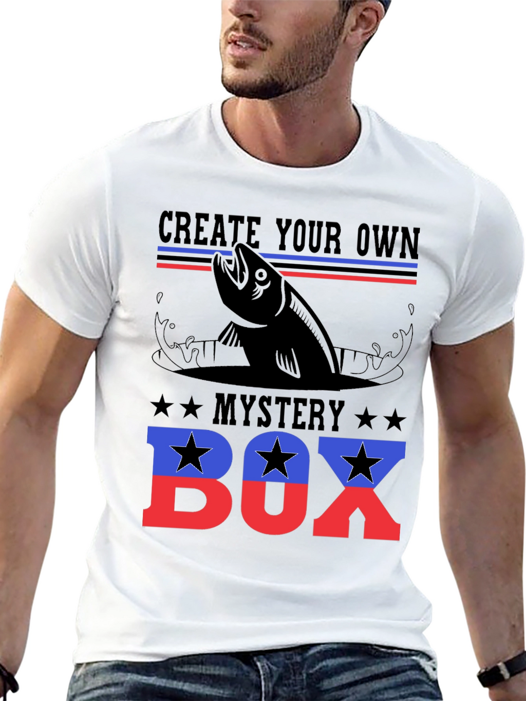 Create Your Own Mystery Box Fishing T-Shirt