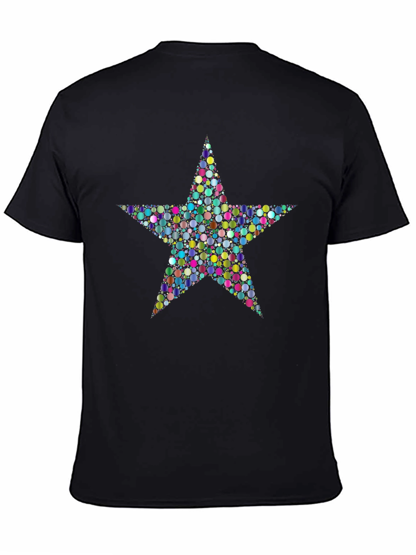 Colorful Star Graphic T-Shirt - Casual Cotton Tee