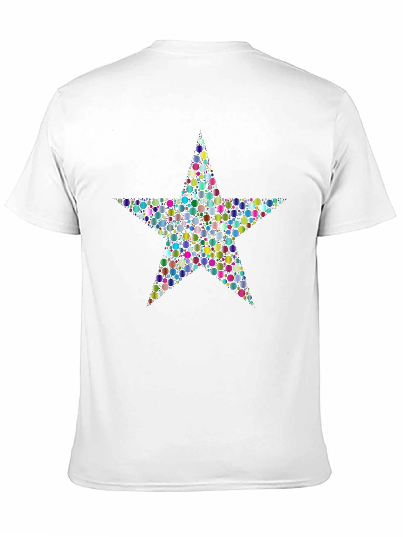 Colorful Star Graphic T-Shirt - Casual Cotton Tee