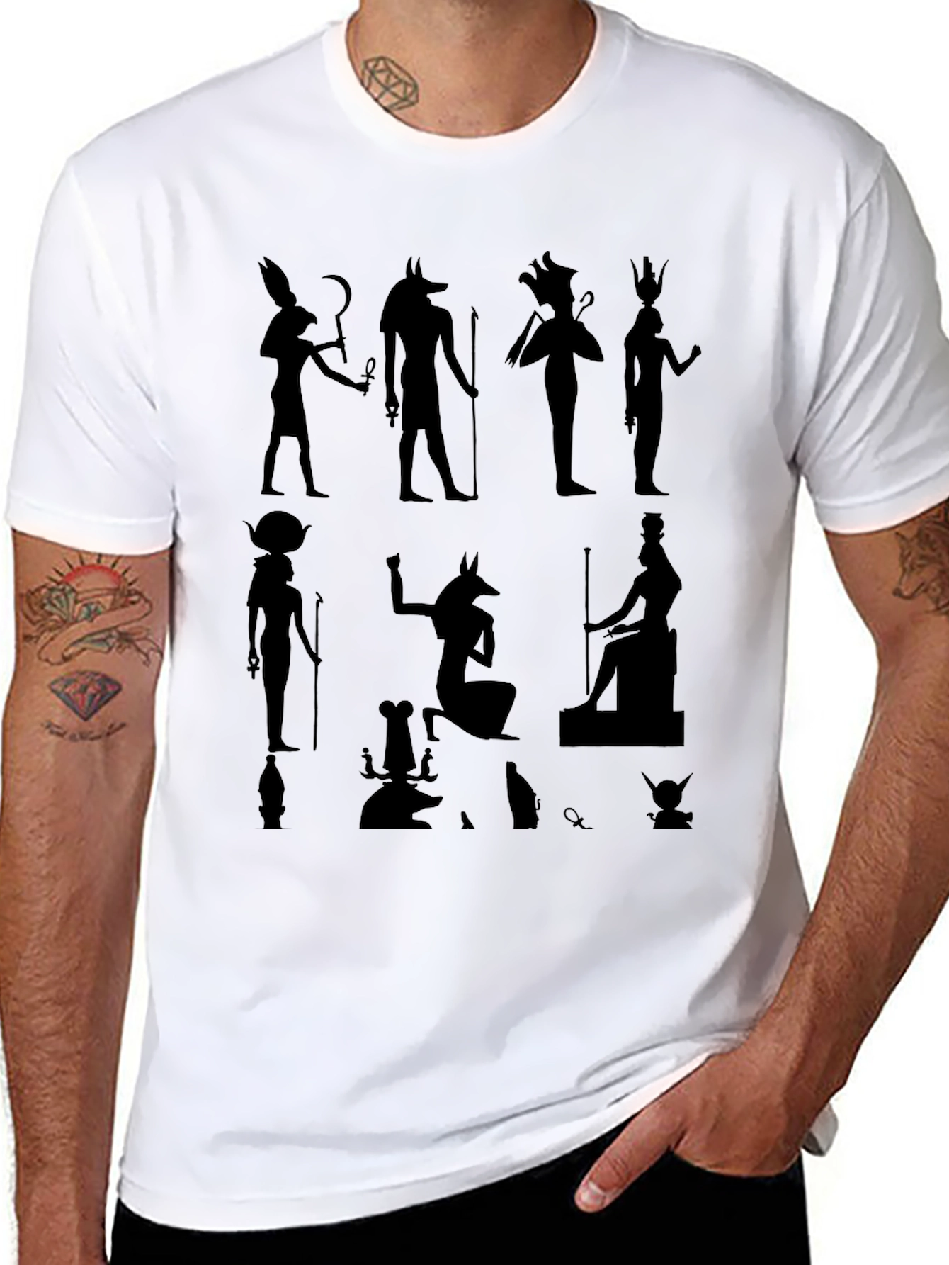 Egyptian God Graphic Tee - Black