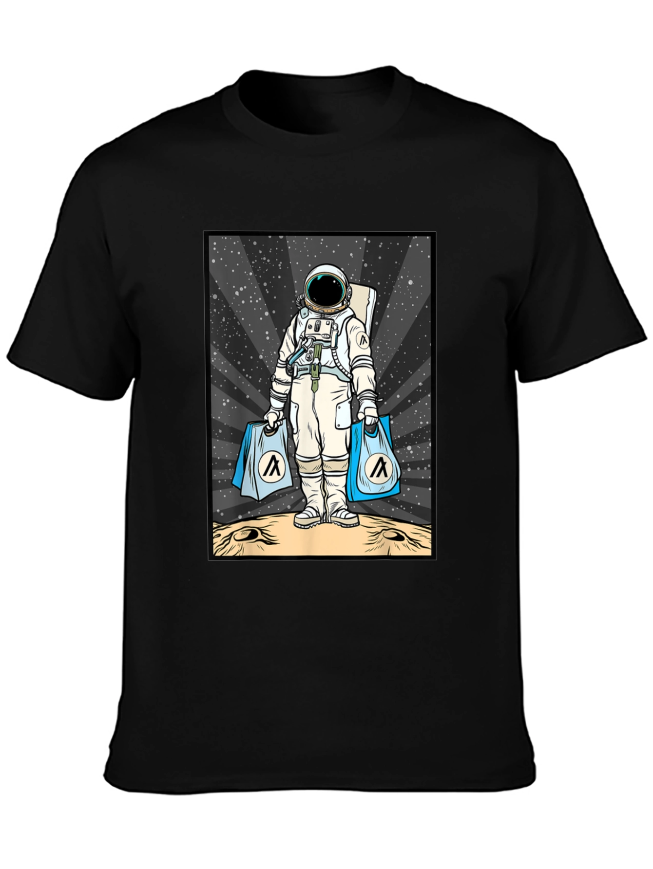 Astronaut Shopping on the Moon T-Shirt