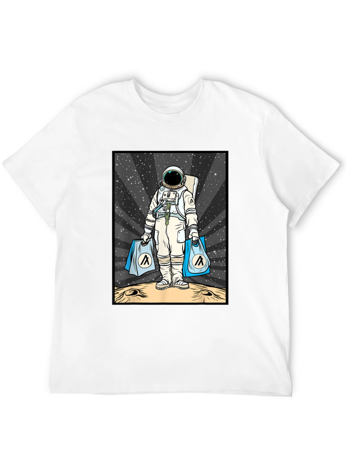 Astronaut Shopping on the Moon T-Shirt