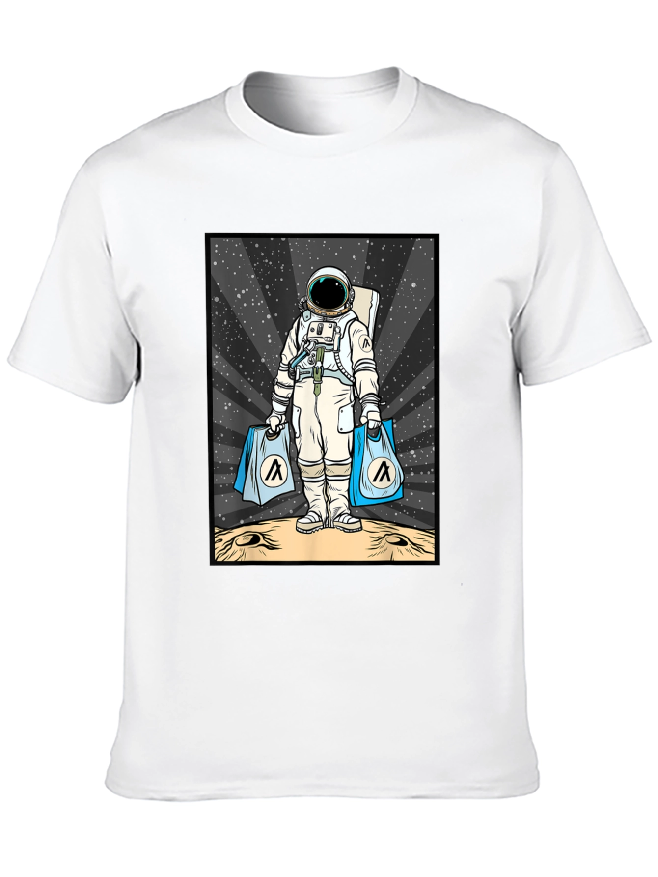 Astronaut Shopping on the Moon T-Shirt