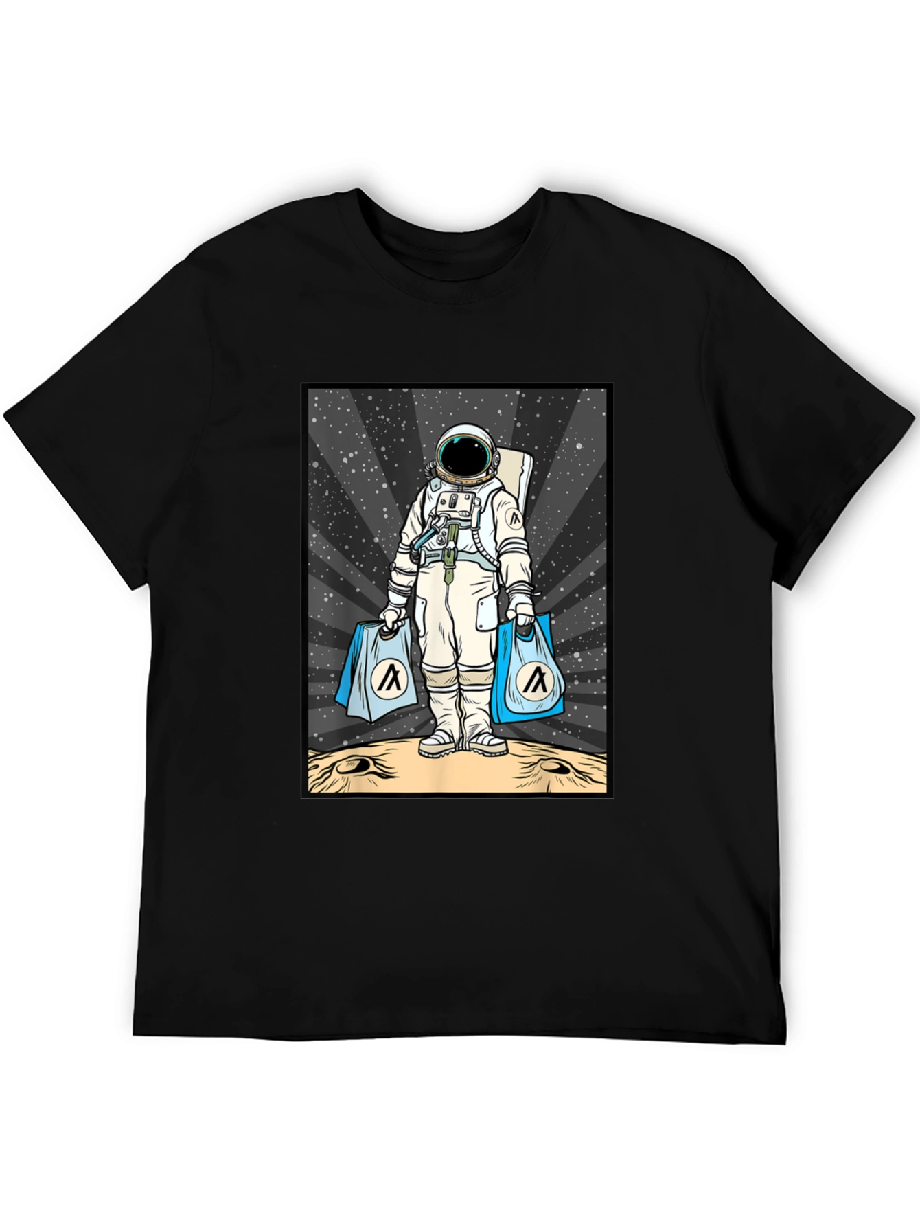 Astronaut Shopping on the Moon T-Shirt