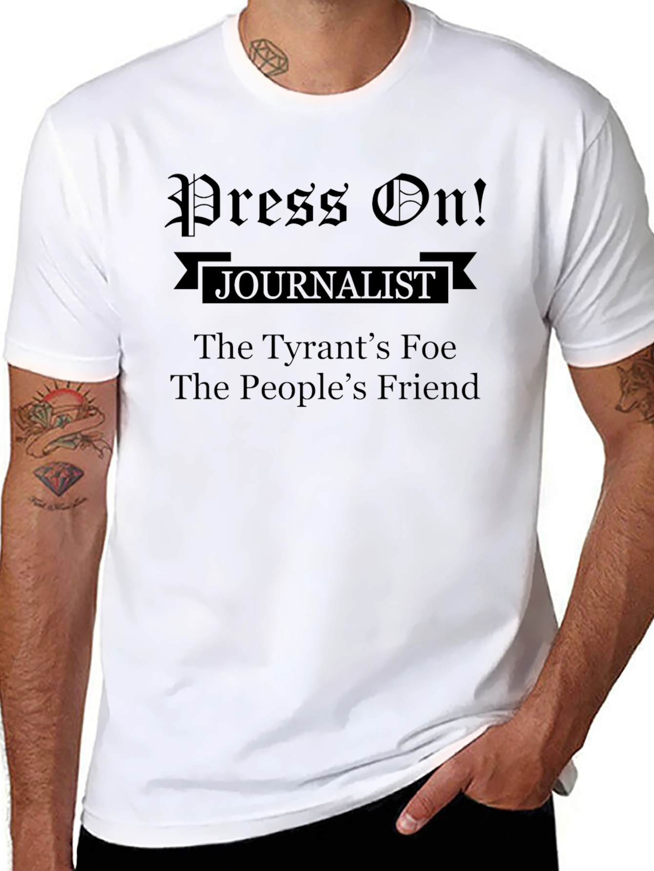Press On! Journalist Graphic T-Shirt