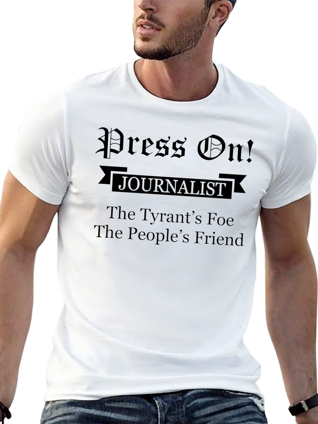 Press On! Journalist Graphic T-Shirt