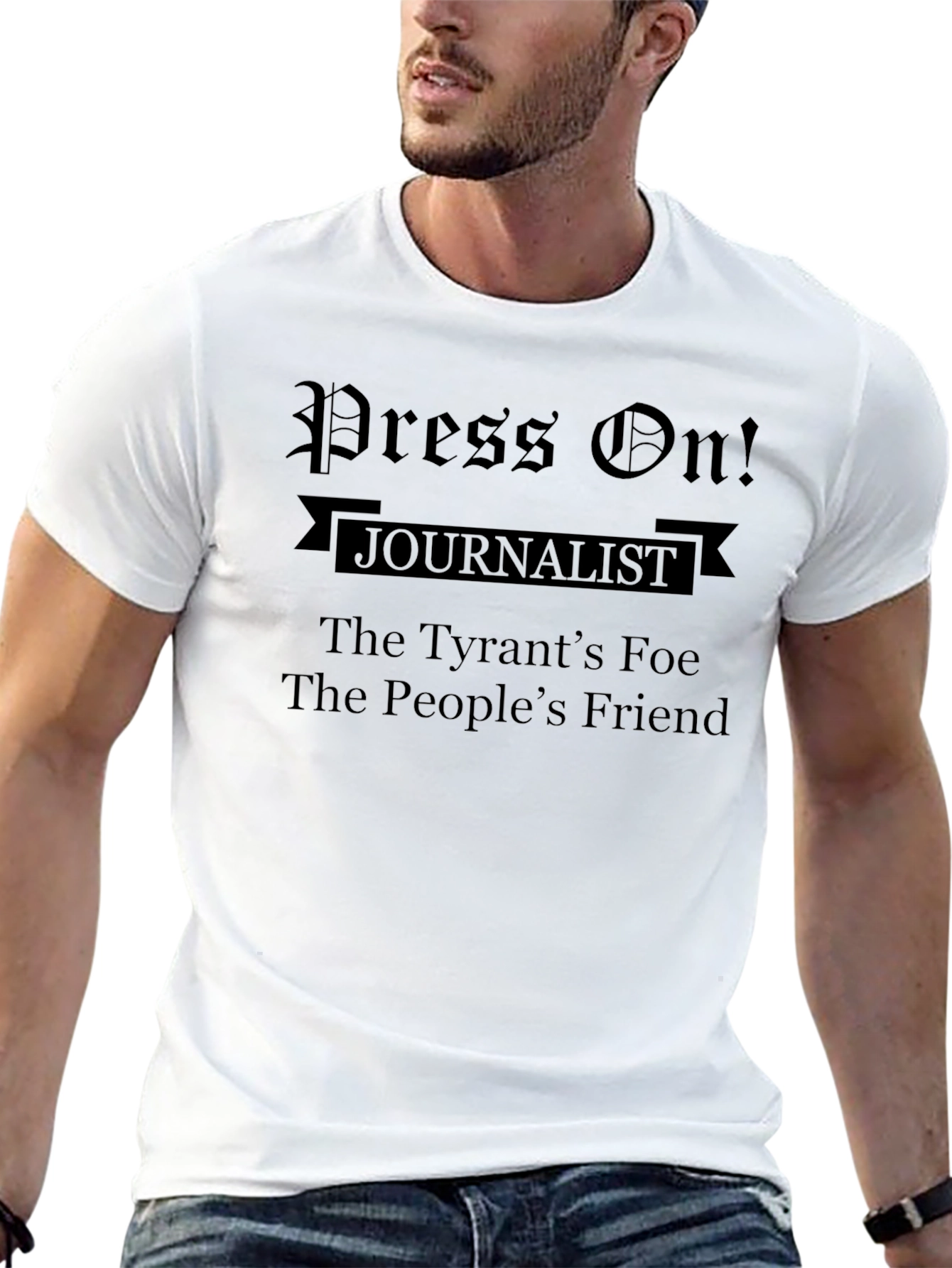 Press On! Journalist Graphic T-Shirt