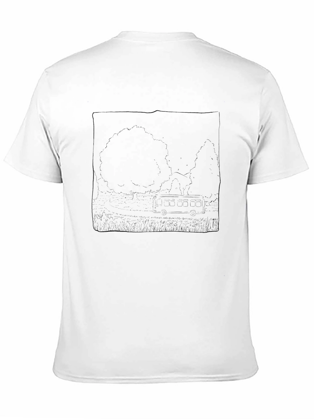 Black Graphic T-Shirt - Nature Scene