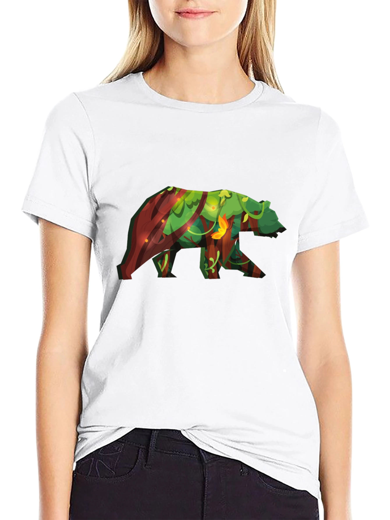 Bear Forest T-Shirt - Nature Inspired Graphic Tee