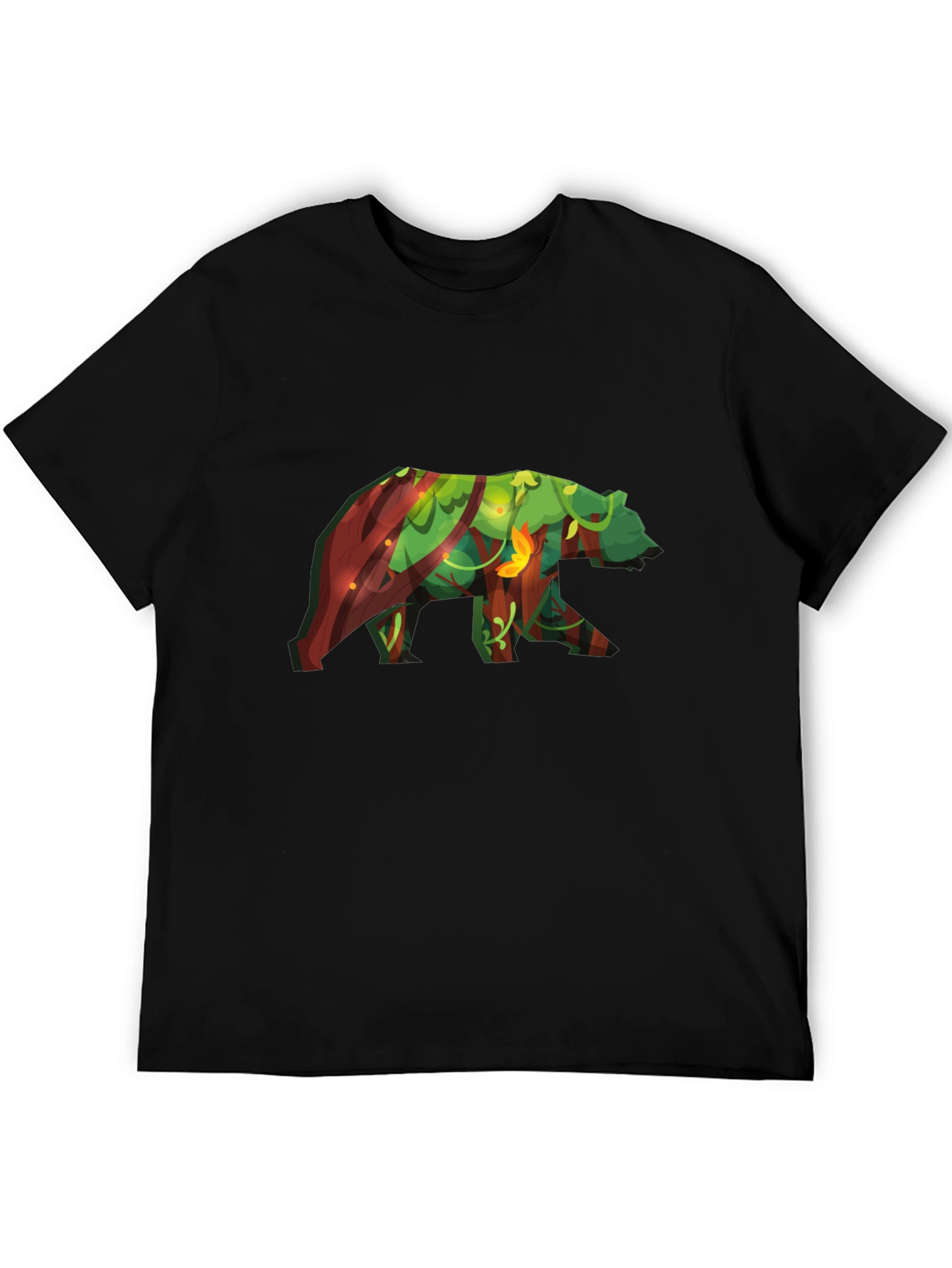 Bear Forest T-Shirt - Nature Inspired Graphic Tee