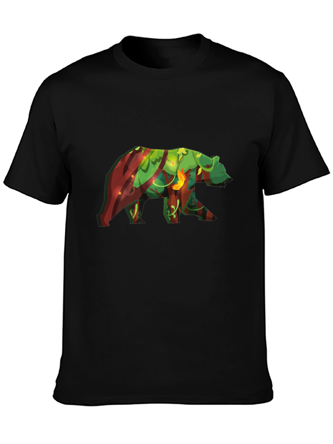 Bear Forest T-Shirt - Nature Inspired Graphic Tee
