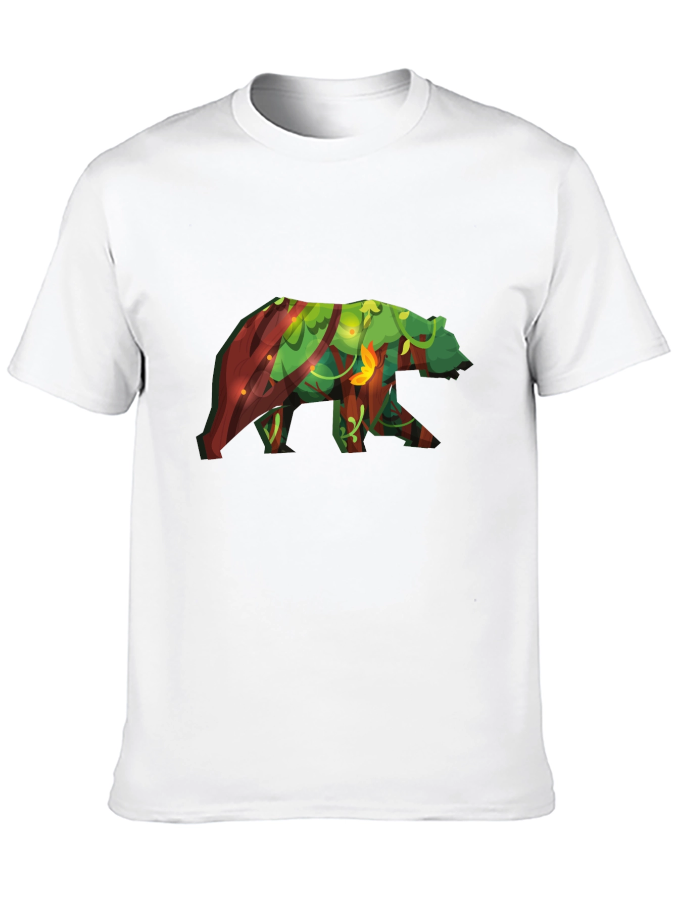 Bear Forest T-Shirt - Nature Inspired Graphic Tee