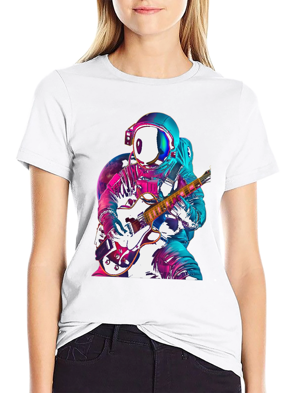 Astronaut Guitarist Graphic Tee - Space Rock!
