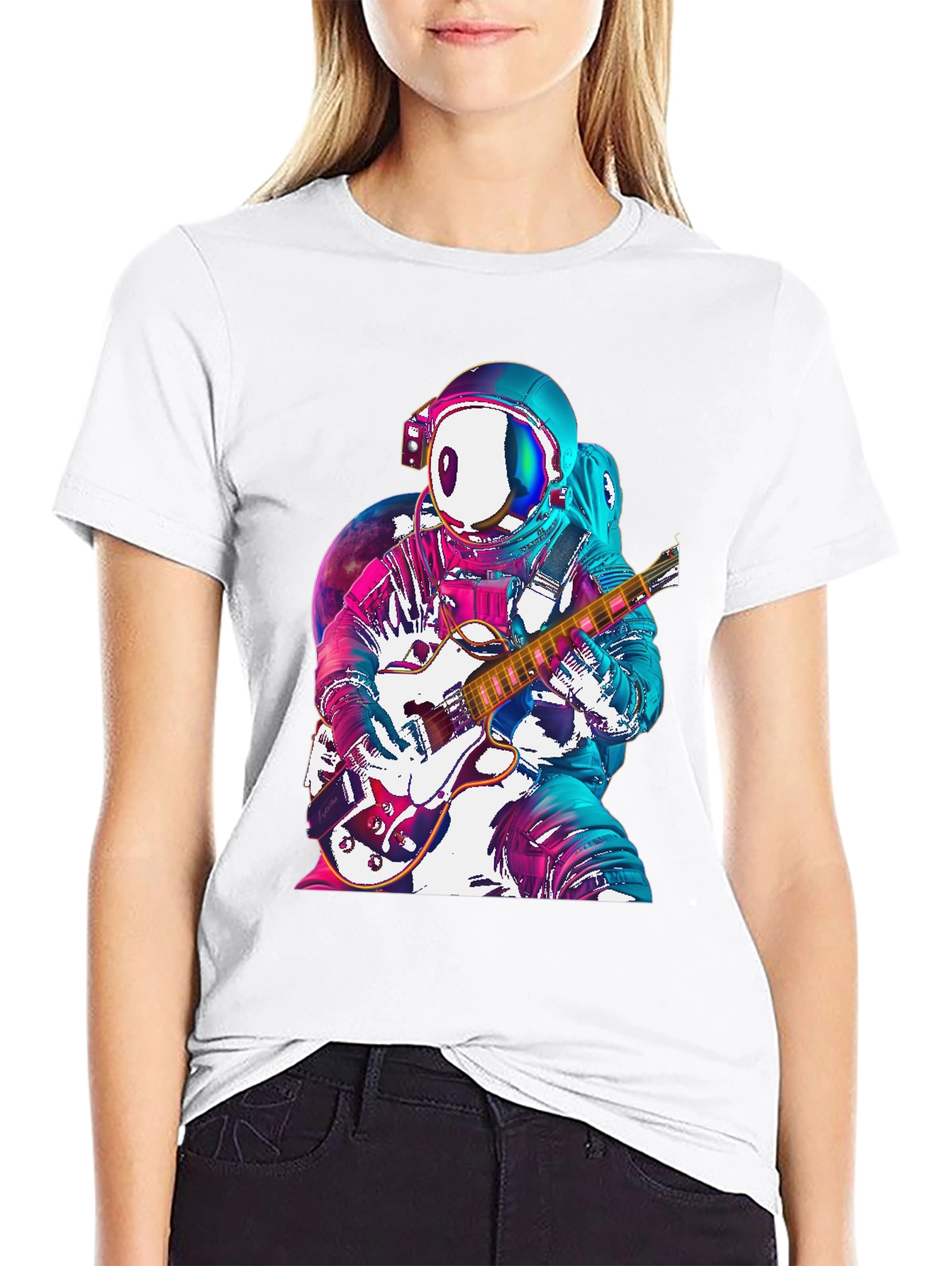 Astronaut Guitarist Graphic Tee - Space Rock!